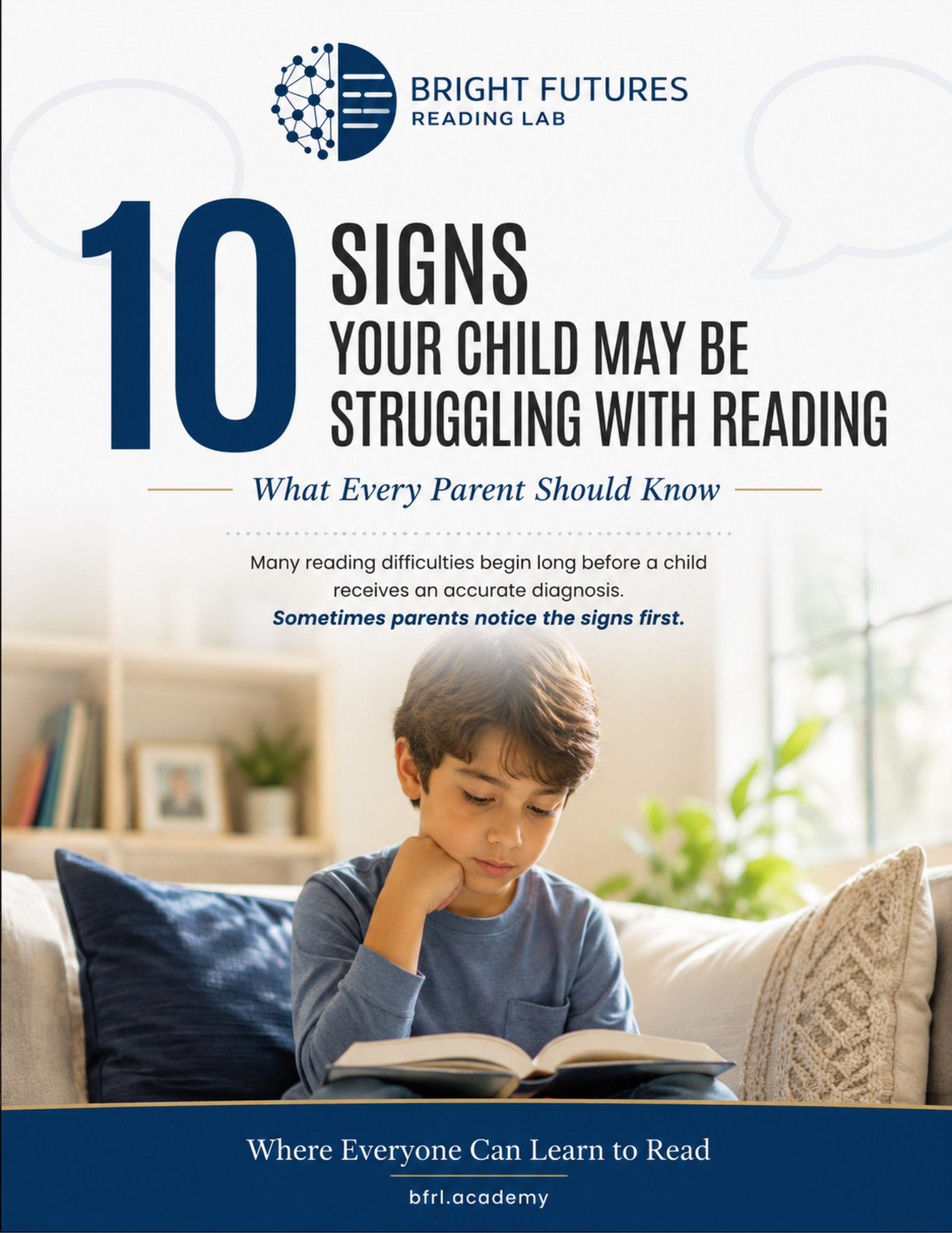 10 signs your child may be struggling with reading checklist cover