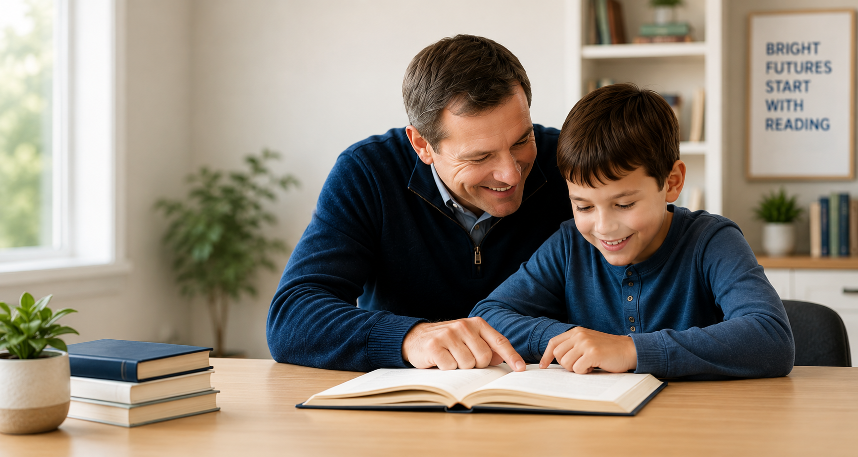 Child receiving structured reading support tailored to their learning style
